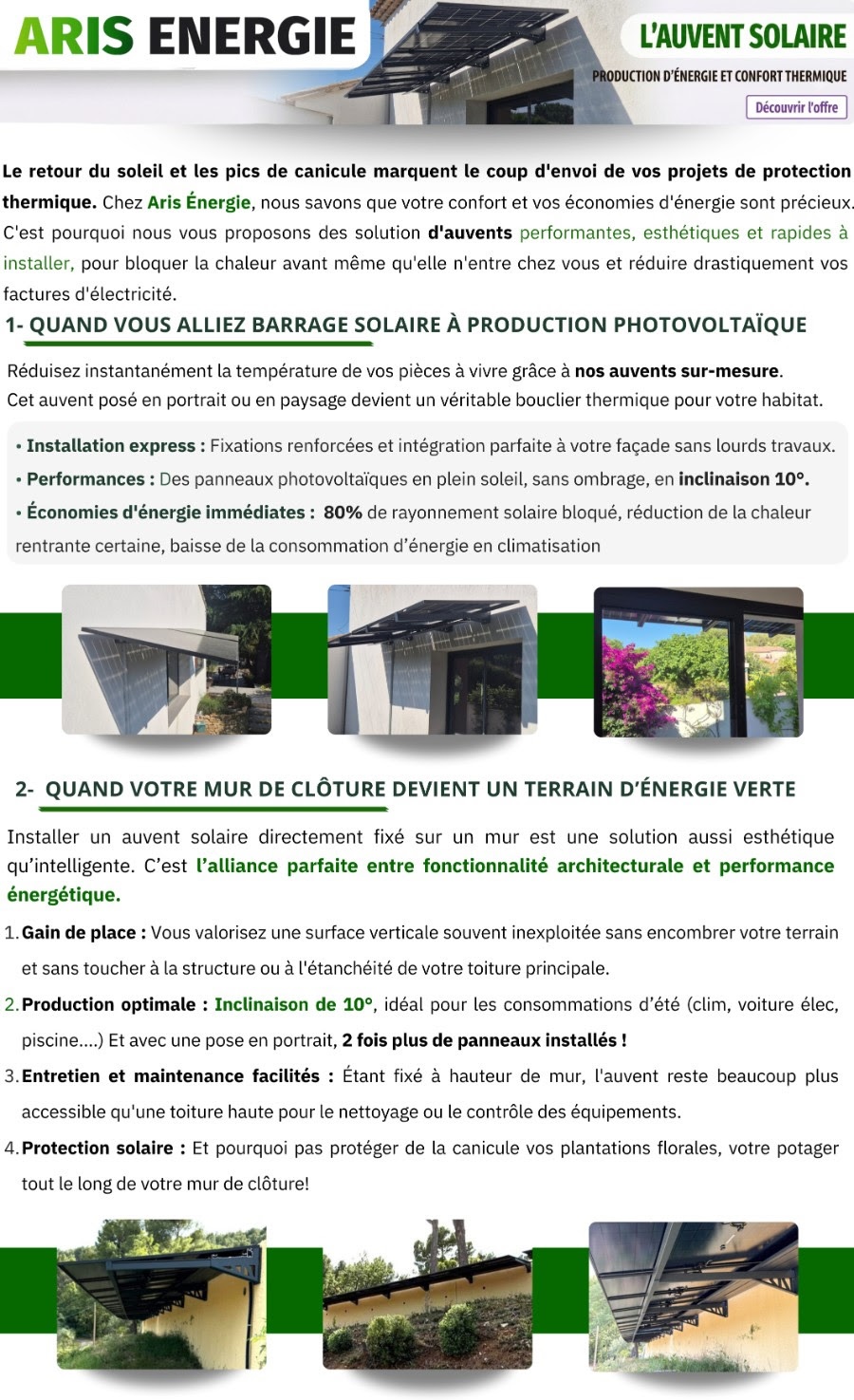 Ombrage & Energie verte