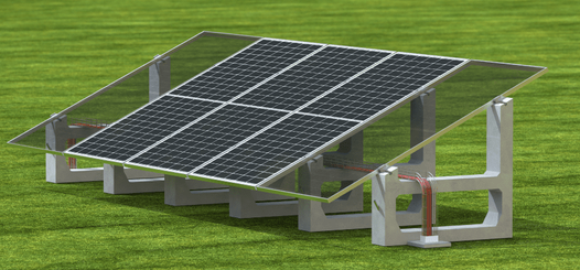 Schéma 3D Pose au sol 25°